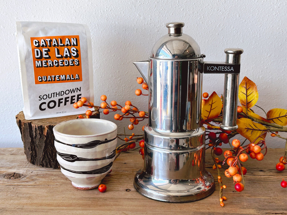 Vintage Vev Vigano Kontessa Stove Top Espresso Coffee Maker Made In It