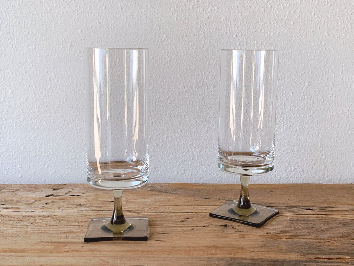 ROSENTHAL 6x Crystal WINE GLASSES on Square Foot Berlin Design by