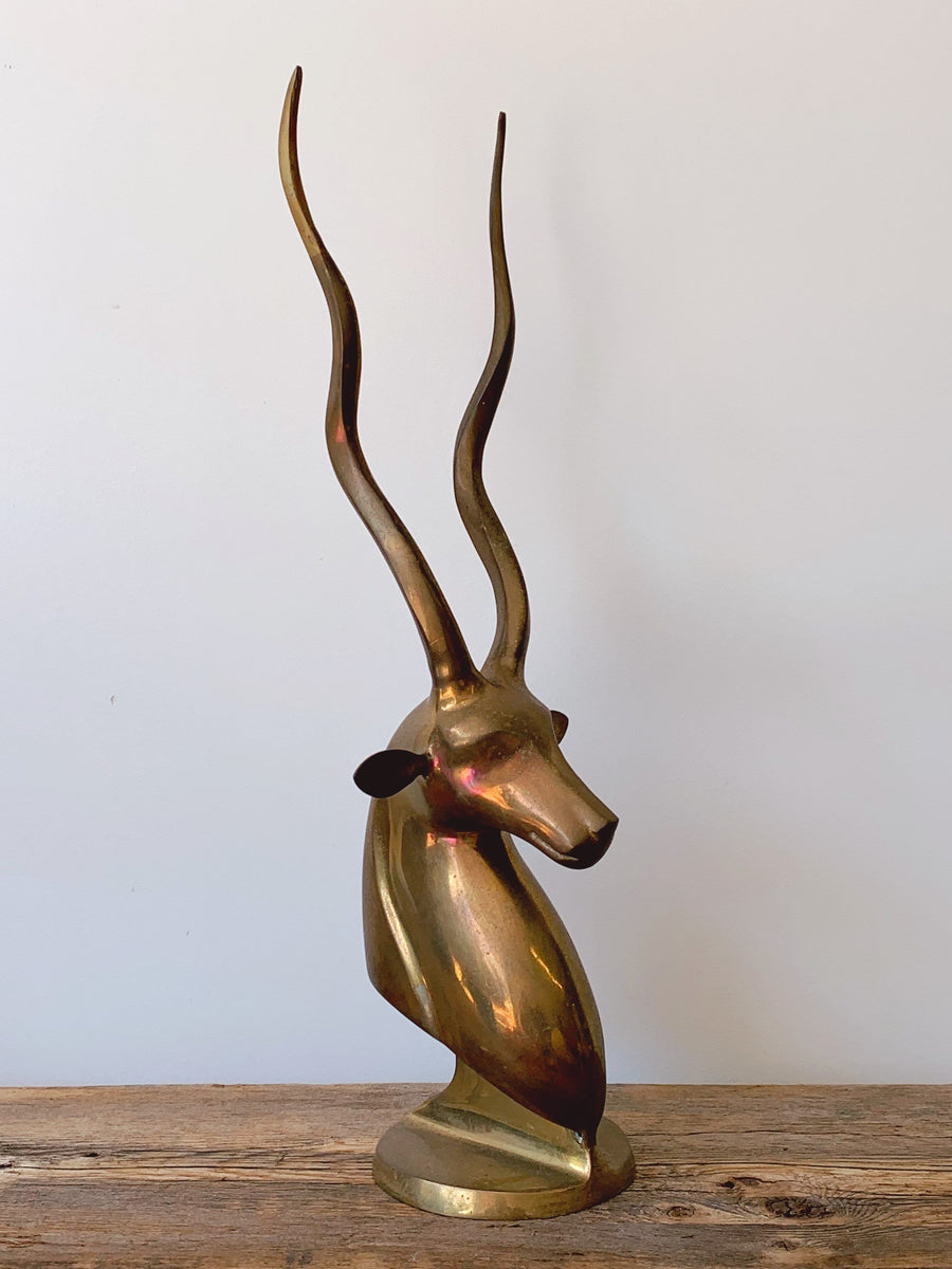 Vintage Brass Mid Century Modern Antelope / Impala / Gazelle hotsell Statue or Figurine