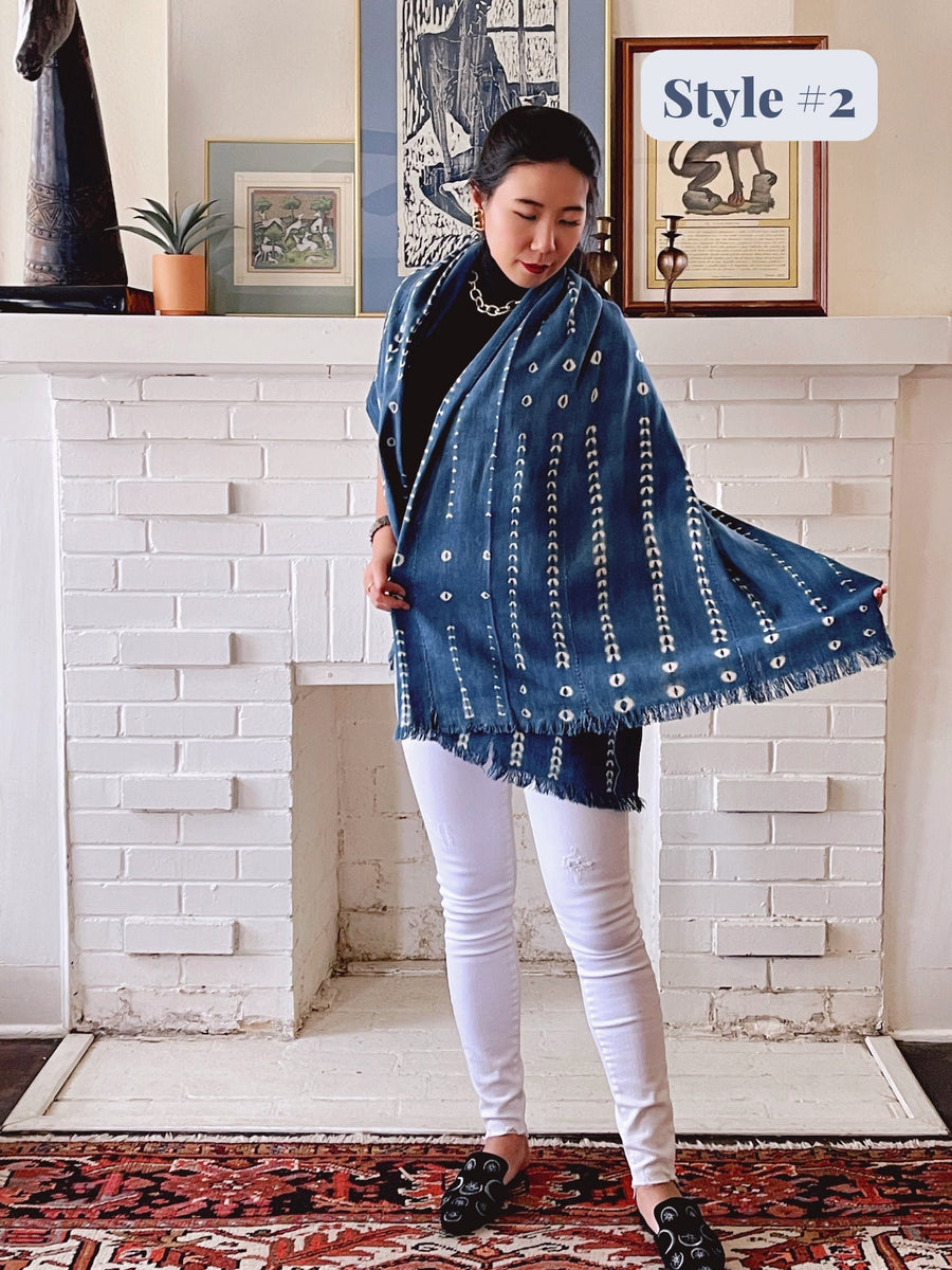 Indigo discount mudcloth blanket