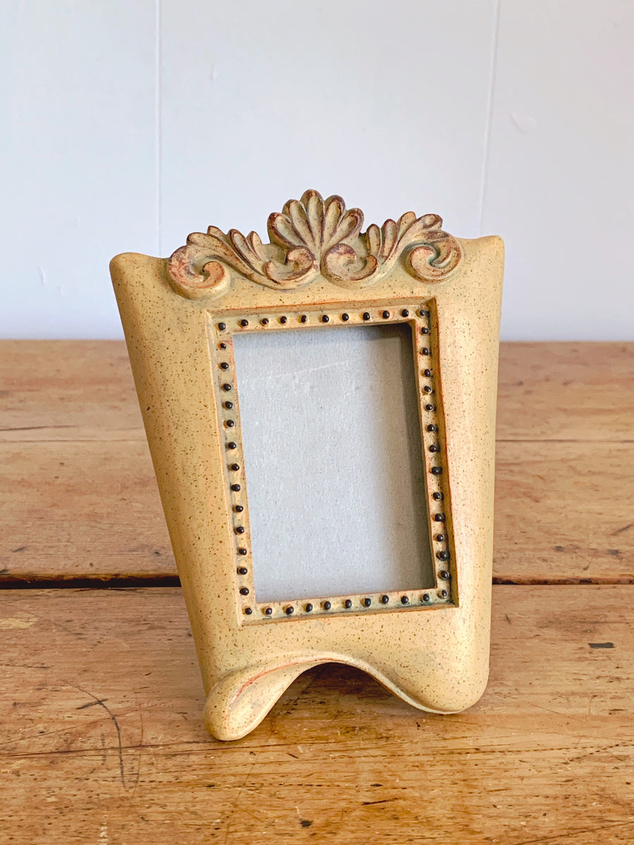 Small Vintage Brass Tabletop Picture Frame