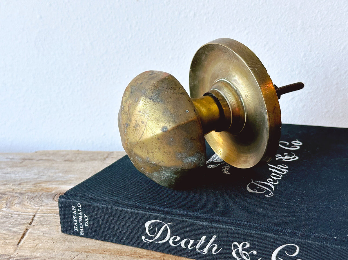 Oversized Vintage Solid Brass Door Knob | Large Door Handle Pull