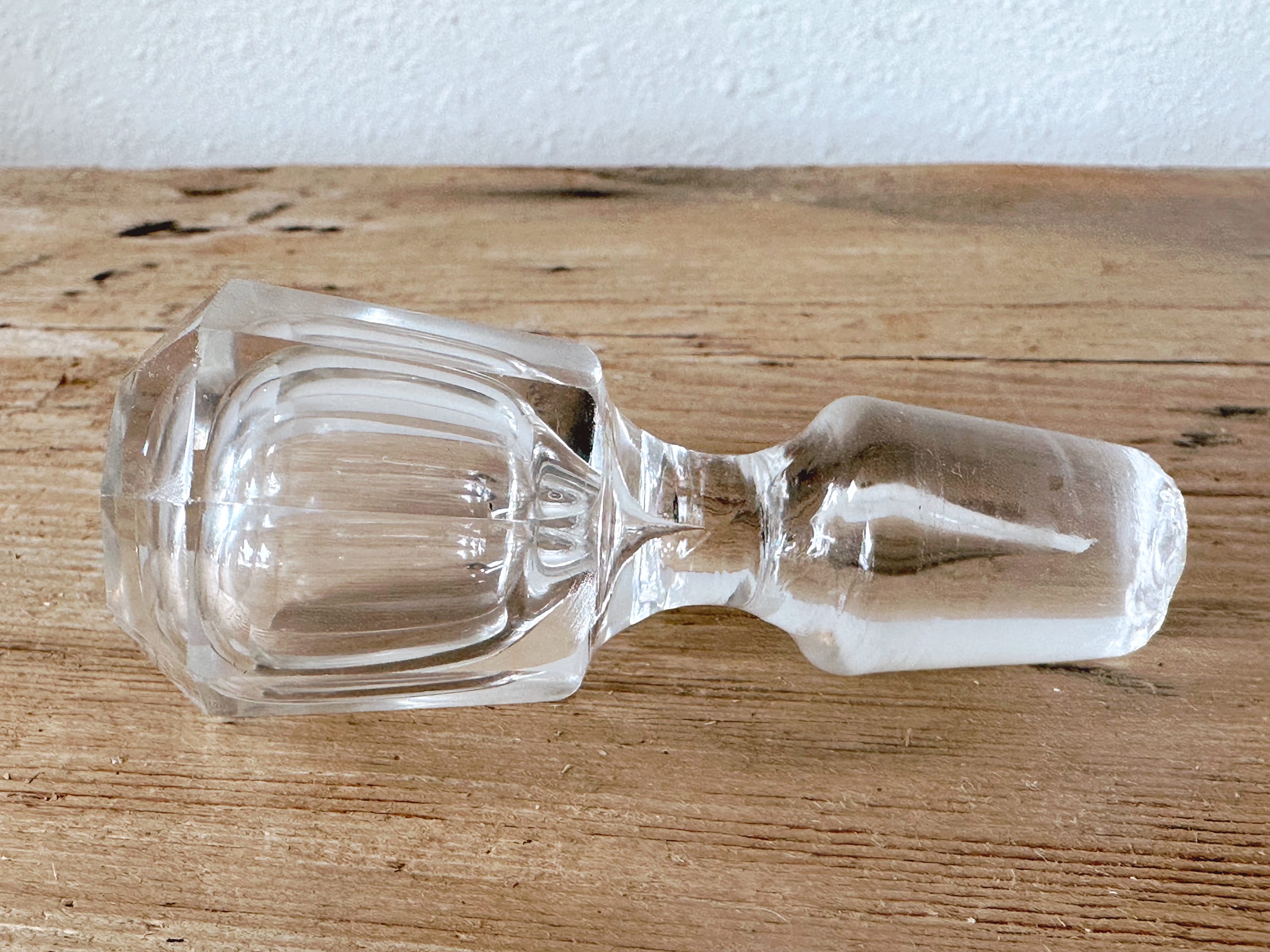 Vintage Brilliant Clear Crystal Glass Decanter | Antique Liquor Decanter Barware Bar Cart Decor | Gift for Him Father's Day Gift