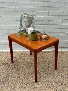 Vintage Mid-Century Modern Vejle Stole & Mobelfabrik Danish Teak Side Table | MCM End Table | Living Room Furniture Accent Table Plant Stand