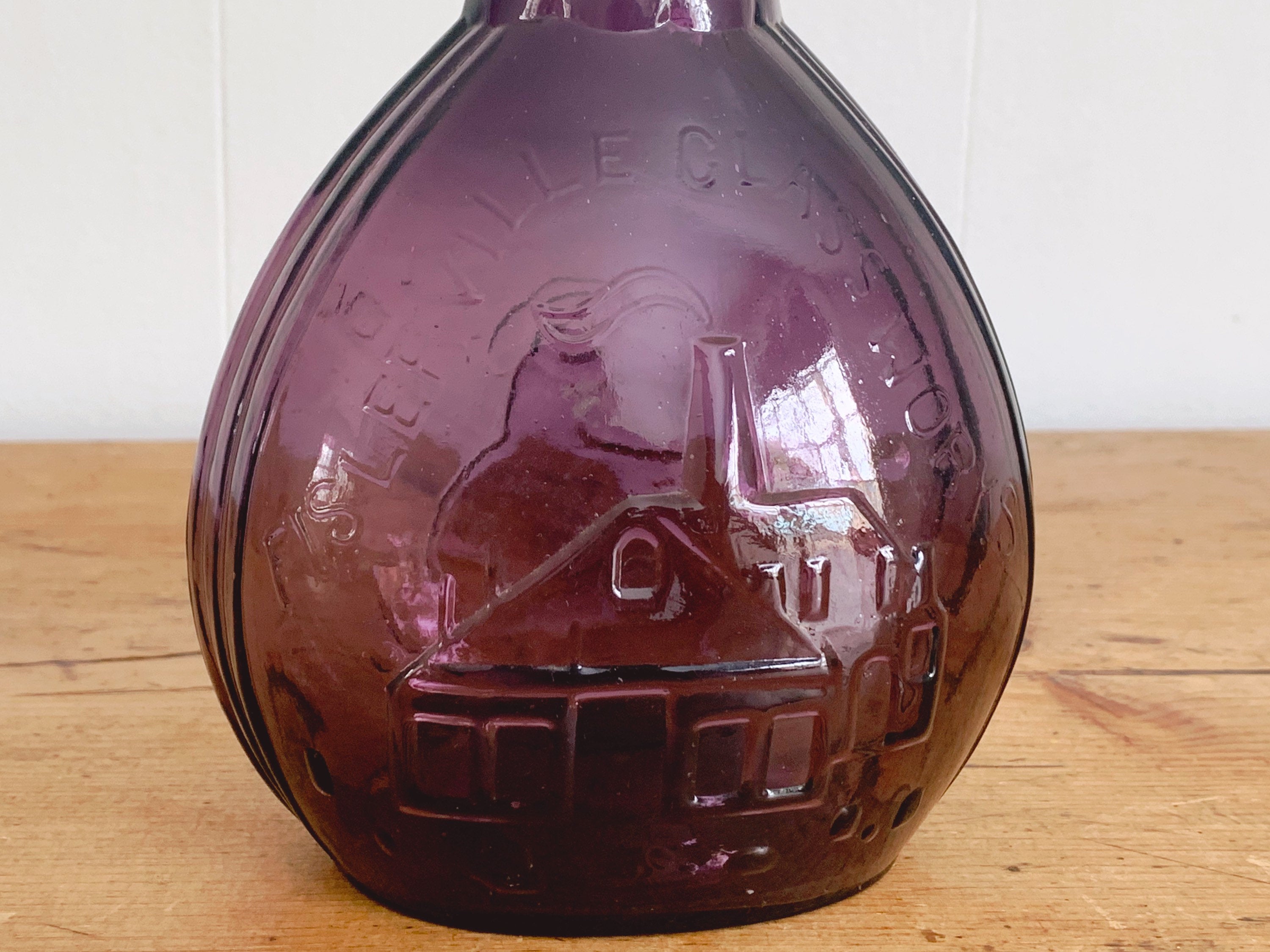 Assorted Vintage Purple Glass Bottle | Farmhouse Decor Flower Vase | Antique Water, Soda, Medicine, Ink Bottle Collection