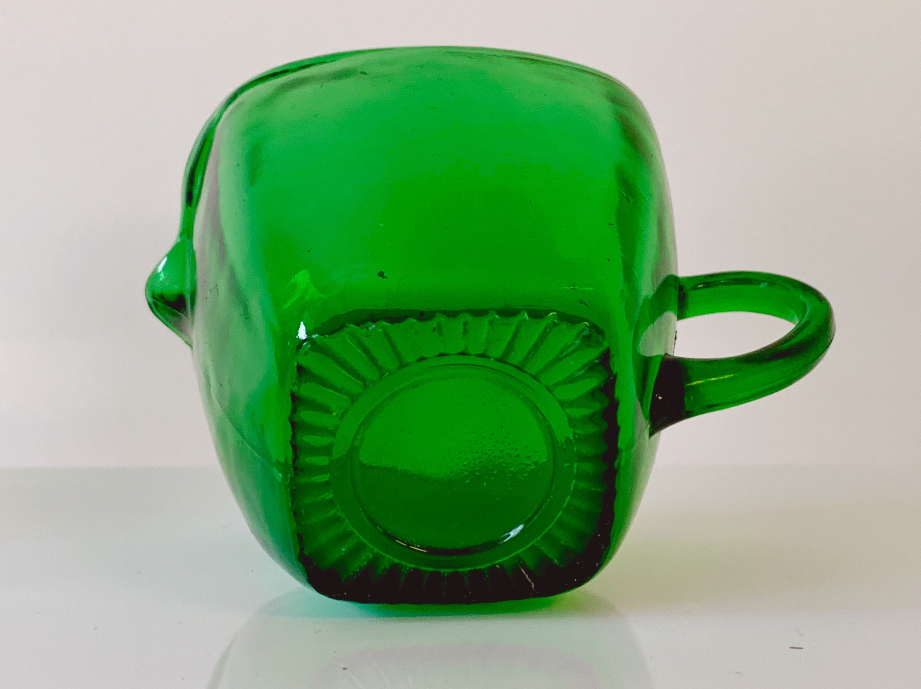 Vintage 1950s Anchor Hocking Emerald Green Glass Creamer and Sugar Bowl Set | Tableware Jewelry Dish Catchall Bowl | Mother's Day Gift