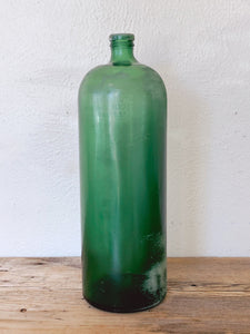Rare Large Antique Pre-1900s Erven Lucas Bols Het Lootsje Amsterdam Green Glass Gin Bottle | Cork Top Liquor Bottle | Collectible Bottle