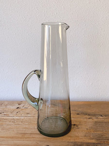 Vintage 1956 Holmgaard Smoked Glass Martini Pitcher by Per Luken | Mid Century Barware Made in Denmark | Tall Water Carafe Flower Vase