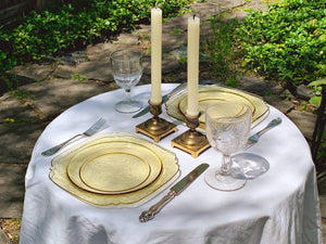 EXCLUSIVE LAUNCH! Vintage Mystery Dinner Box for Two - Include 2 Dinner Plates, 2 Glasses, Silverware, Brass Candle Holders or Vase