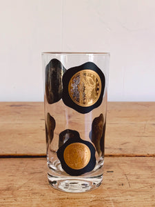 Vintage Libbey "Coins of the World" Double Old Fashion and Highball Glasses | Mid Century Tumbler Cocktail Glasses in Set of 2, 4, 6 or 8