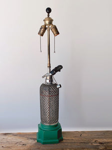 Antique Sparkletts Seltzer Bottle Lamp | Bar Lamp