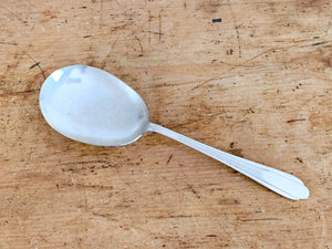 Large Antique Silver-Plated Serving Spoon by National Silver Co. | Vintage N.S. Co Flatware Tableware