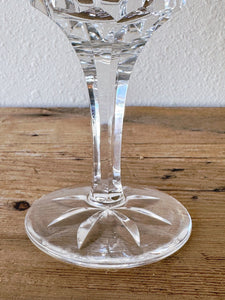 Pair of Vintage Brilliant Cut Crystal Wine or Liqueur Glasses | Water Goblets | Craft Cocktail Glasses | Gift for Her | Valentine's Day Gift
