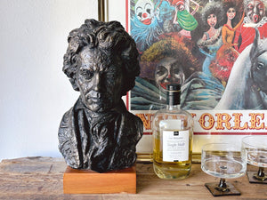 Vintage 1961 Bust of Beethoven Sculpture on Wood Pedestal Stand by Aus –  Urban Nomad NYC