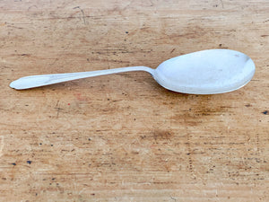 Large Antique Silver-Plated Serving Spoon by National Silver Co. | Vintage N.S. Co Flatware Tableware