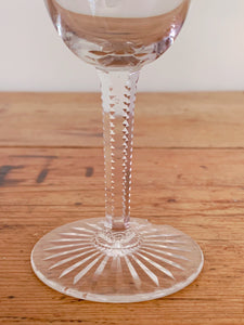 Vintage Clear Crystal Wine and Cordial Glasses with Jagged Stems in 3 Sizes | Premium Quality Aperitif Port Wine Dessert Wine Glasses