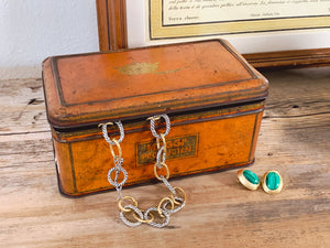 Maggi's Producten Tin Trinket Box | Vintage Yellow Rectangular Jewelry Box | Maggi Storage Box | Gift For Her