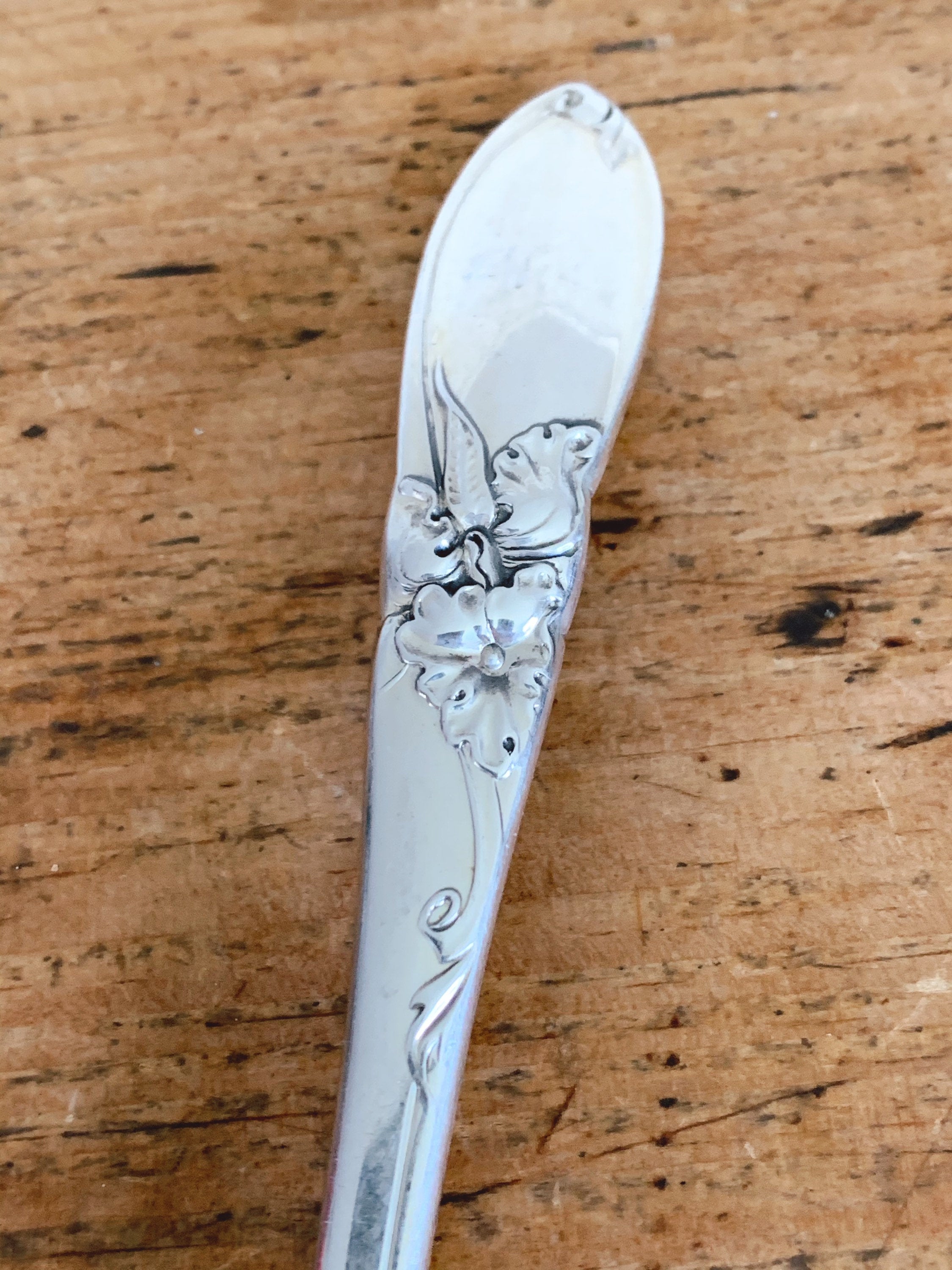 Vintage Silver Plated Gravy or Sauce Ladle in White Orchid Pattern 1953 by Community | Serving Spoon Silverware