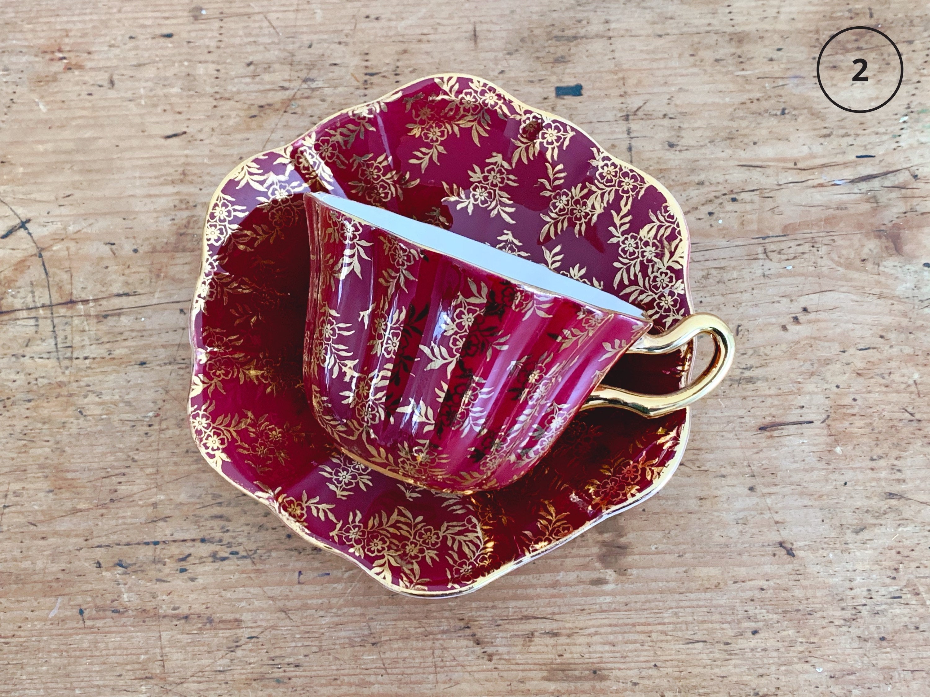 Assorted Vintage Fine China Tea Cup and Saucer | Royal Stuart Bone China | Elizabethan | Japanese Iridescent Porcelain Tea Set