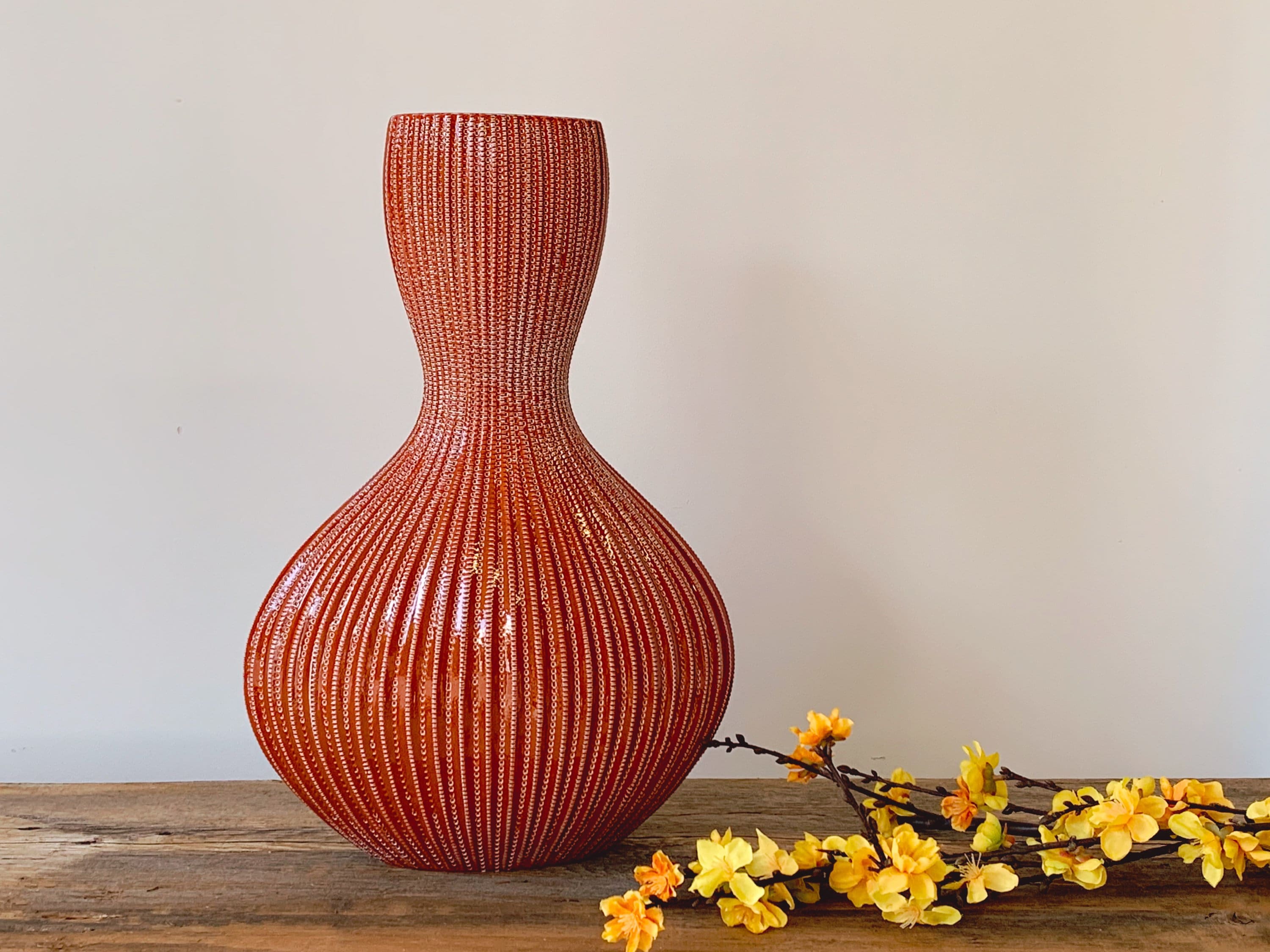 Sun Ray Vase from Revelation by Uttermost | Curved Modern Vase
