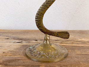 Vintage Brass Dragon Candleholder, Asian Inspired Home Decor