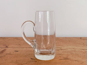 Vintage Hand Blown Irish Coffee Glass Mug with Applied Handle in Set of 2 or 4 | Heavy Weight Beer Pint and Water Glasses