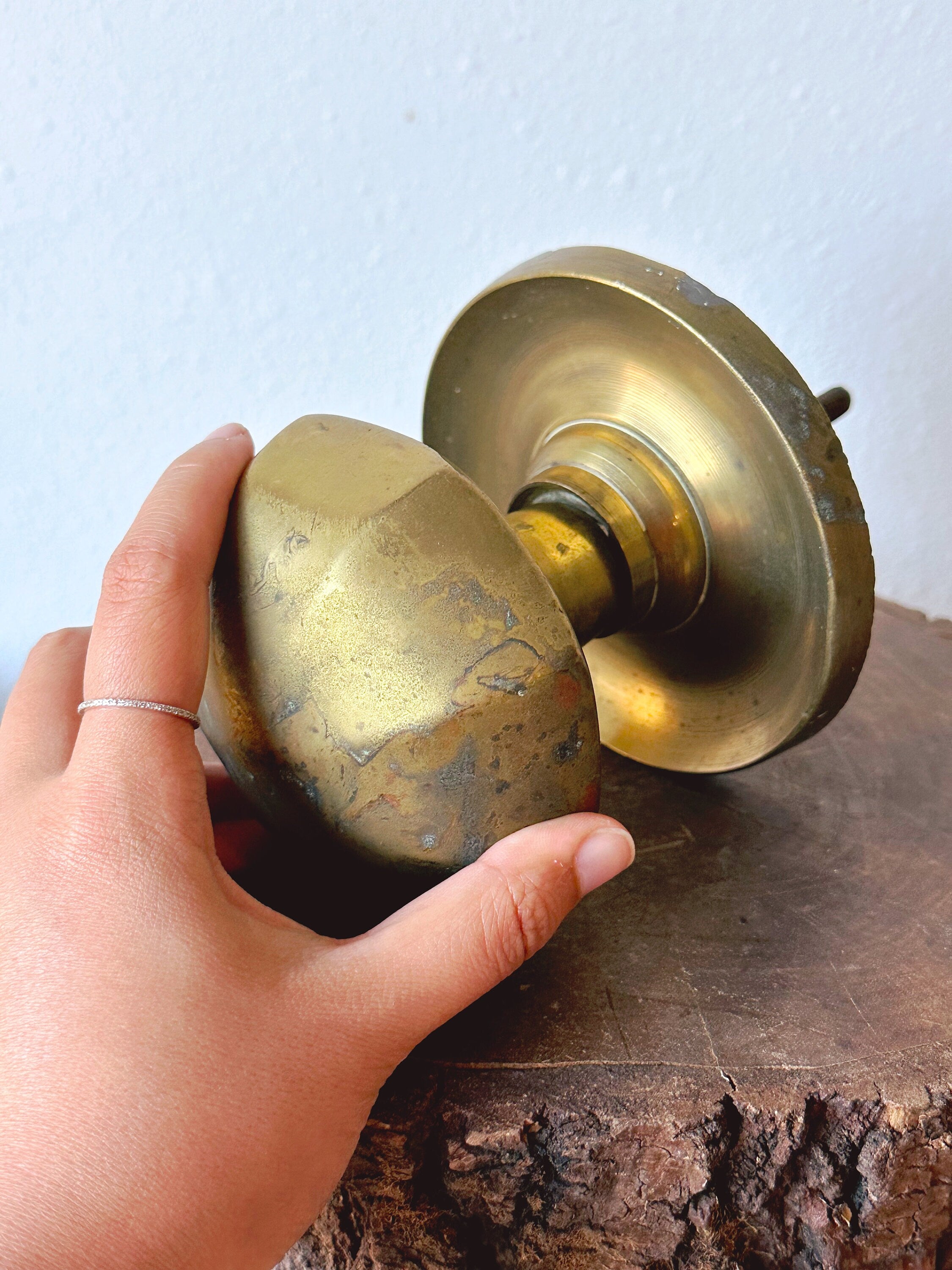 Oversized Vintage Solid Brass Door Knob, Large Door Handle Pull