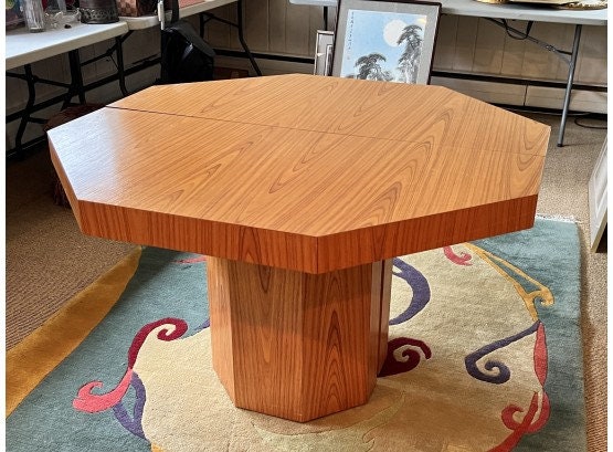 Italian Mid-Century Hexagonal Dining Table | Shipping NOT Free | Vintage MCM Extendable Drop Leaf Table | Dining Room Furniture