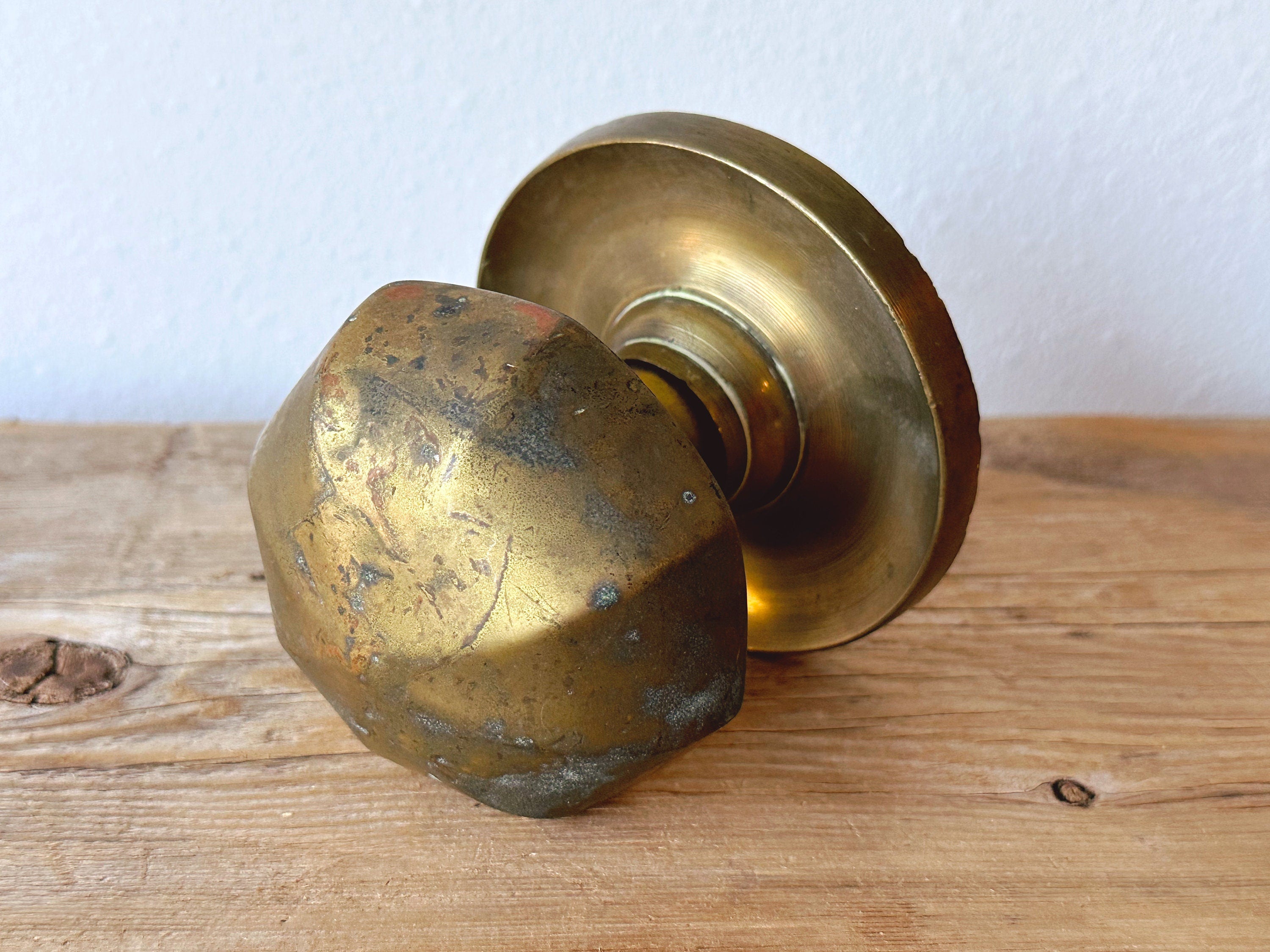 Oversized Vintage Solid Brass Door Knob | Large Door Handle Pull | Home Improvement Restoration Hardware Architectural Salvage