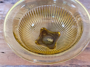 Set of 3 Vintage 1940s Light Yellow Glass Nesting Mixing Bowls by Federal Glass | Amber Depression Glass Serving Bowls | Kitchen Decor