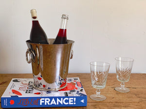 Pair of Vintage Cut Crystal Goblet | Deep Sherbert Dessert Glasses | Craft Cocktail Glasses