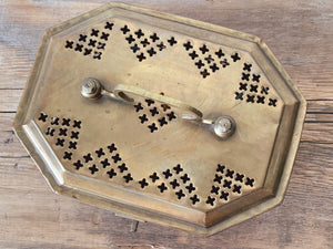 Large Vintage Pierced Brass Cricket Box Made in India | Boho Chic Home Decor Storage Box | Jewelry Box Keepsake Box | Home Organization
