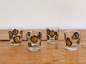 Vintage Libbey "Coins of the World" Double Old Fashion and Highball Glasses | Mid Century Tumbler Cocktail Glasses in Set of 2, 4, 6 or 8