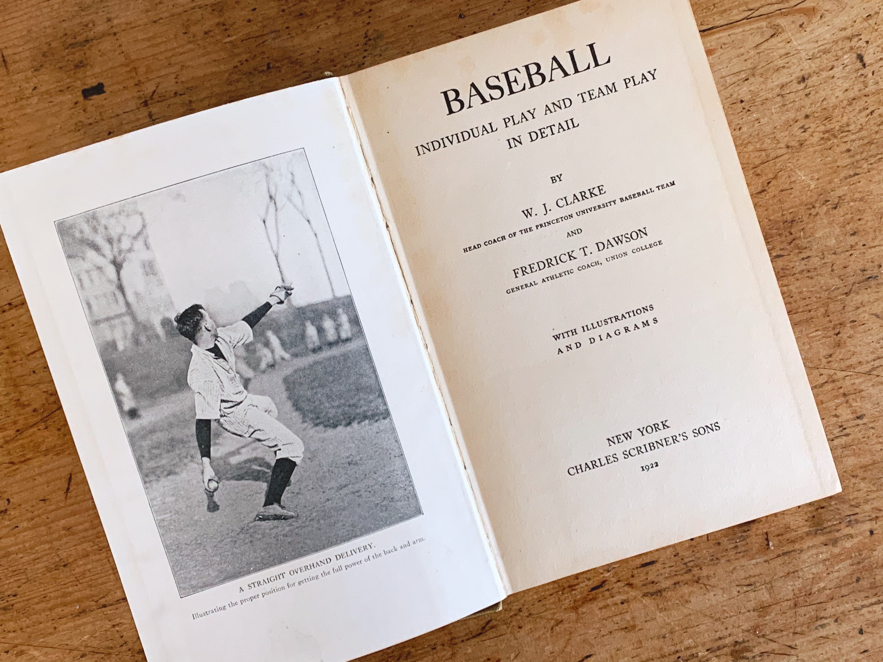 Antique 1915 Baseball, Individual Play and Team Play in Detail by Clarke, W. J and Fredrick T. Dawson | Early Baseball Book