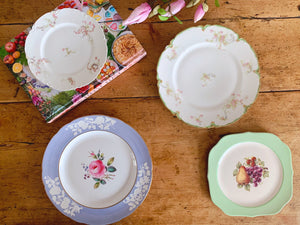 Mix and Match Vintage Fine China Floral Plates | Haviland Limoges Crooksville U.S.A. | French China English China Porcelain Dinnerware