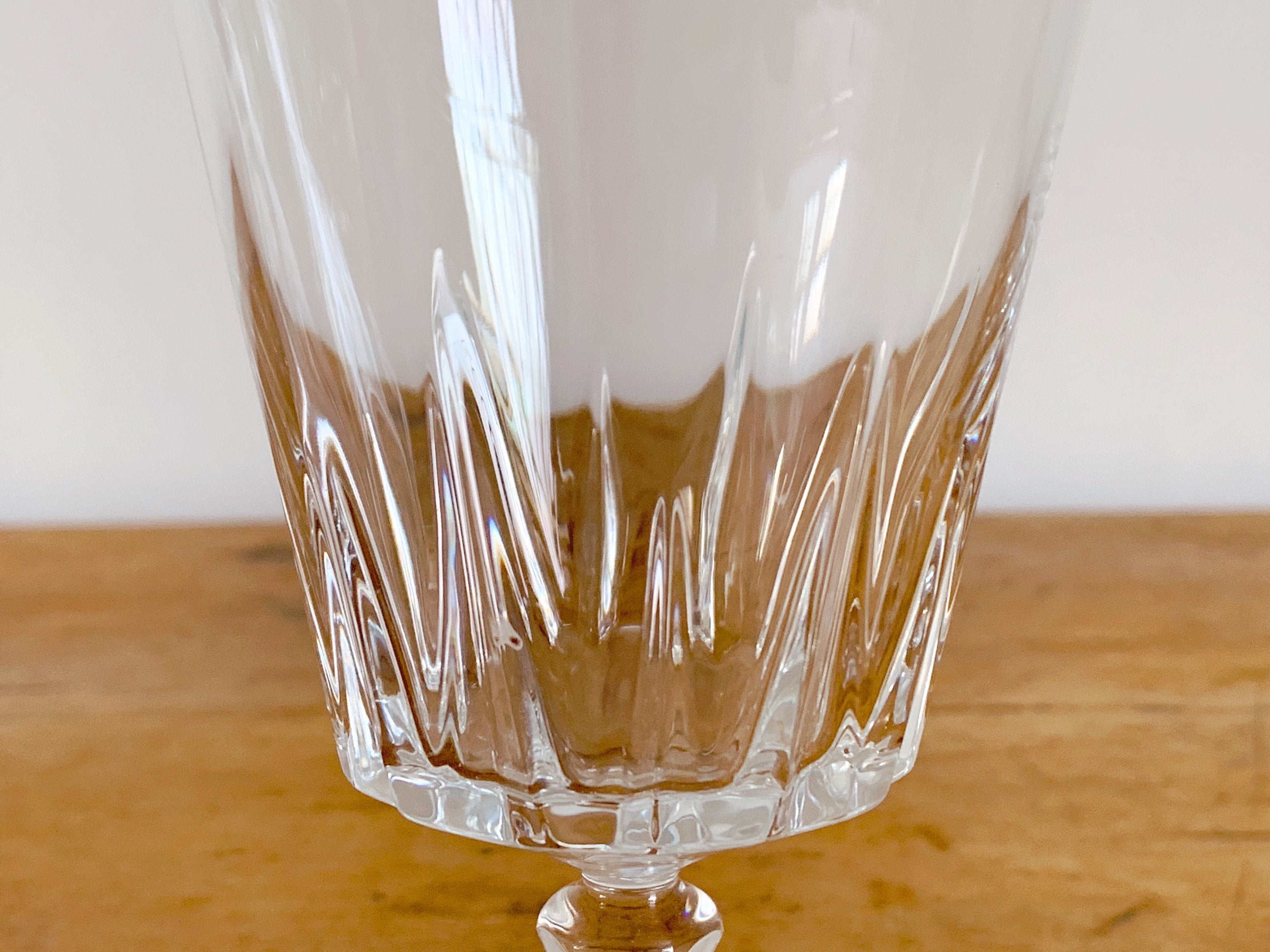 Vintage Clear Crystal Wine Goblets, Water Goblets or Juice Glasses | Set of 2 or 4