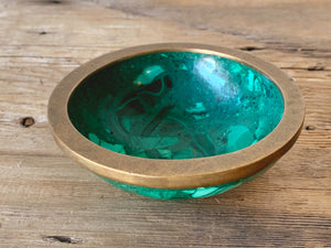 Assorted Vintage Mid-Century Malachite Bowls, Plates and Objects | SOLD SEPERATELY | Ring Dish, Jewelry Tray, Decorative Plate, Paperweights
