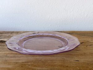 Vintage 1930s Fostoria Lafayette Wisteria Dinner Plate | Light Amethyst Glass Serving Plate | Neodymium Glass Dinnerware Housewarming Gift