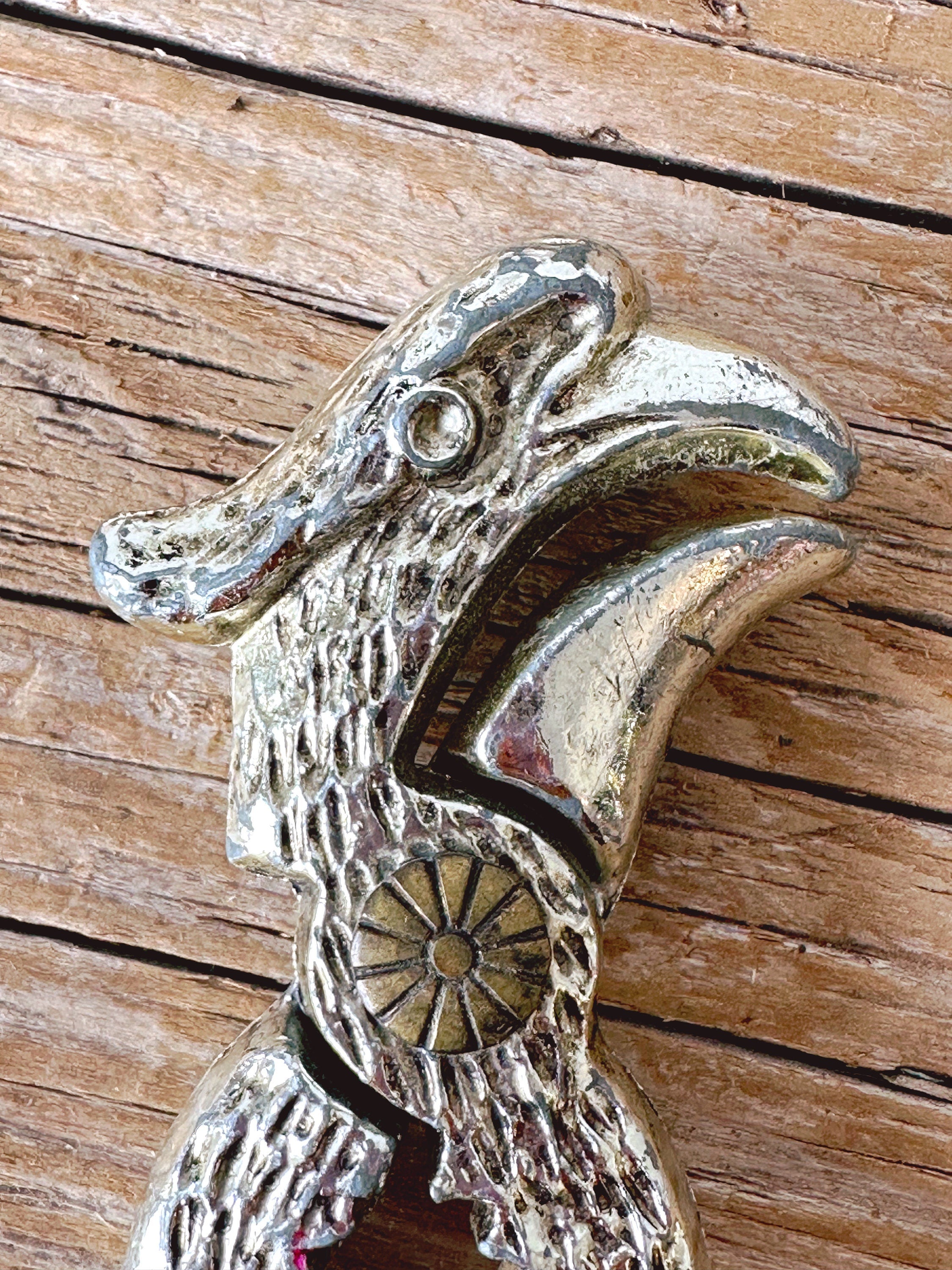 Antique Victorian Silver Tone Metal Eagle Bird Head Nutcracker | Christmas Holiday Stocking Stuffer | Kitchen Tool | Christmas Gift for Him