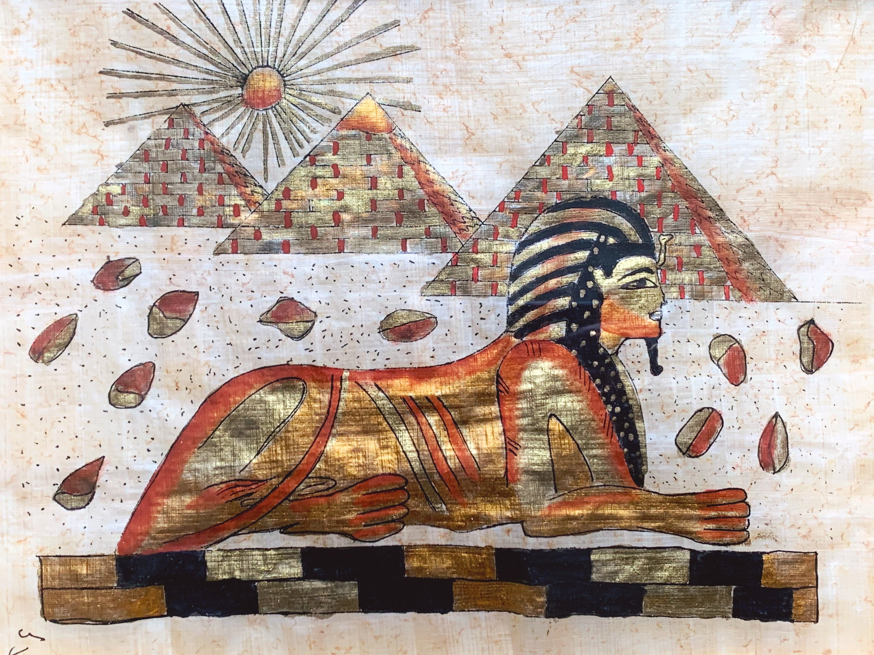 egyptian papyrus painting