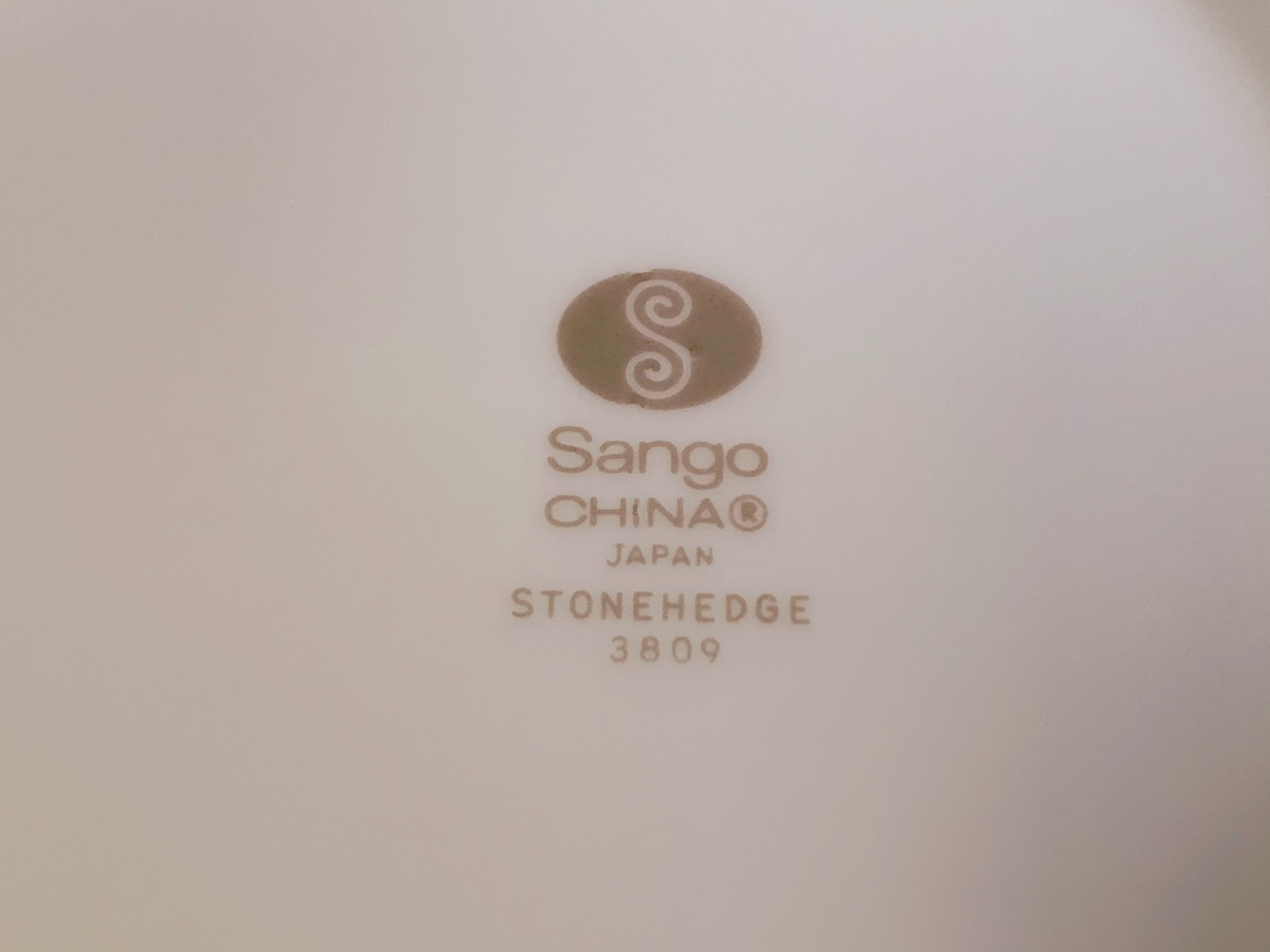 Vintage Sango China Japan Stonehenge 3809 China Floral Small and Large Plates